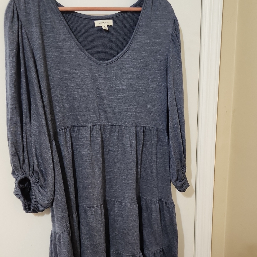 Max Studiol Navy Textured Knit Dress